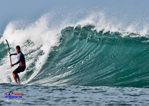 Nice left SUP in Costa Rica school